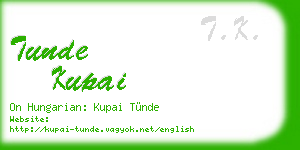 tunde kupai business card